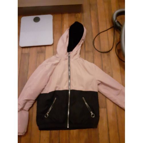 Doudoune Fille Xs Noir Et Rose État Neuf