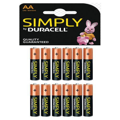 Duracell AA SIMPLY Batteries PK12