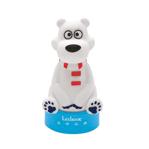 Lexibook Lexibook-Stn01anxes Compteur De Contes Lumineux En Peluche-Veilleuse-Pour Garçons Et Filles-30 Histoires En Espagnol-Bleu, Blanc, Rouge, Stn01anxes