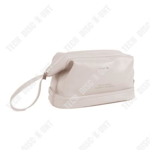 TD® Sac cosmétique portable à double couche sac de stockage de nuage de voyage portable de grande capacité sac de lavage de partitio