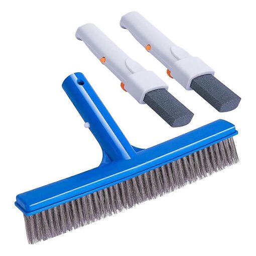 Lot de 2 pierres ponces pour piscine avec manche et
