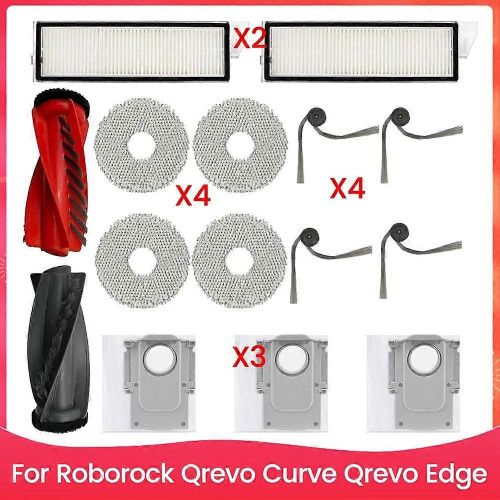 Kit d'accessoires pour aspirateur robot Qrevo Curve Qrevo Edge Brosse latérale principale Filtres Tampons de nettoyage Du