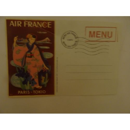 Menu Air France Paris Tokio