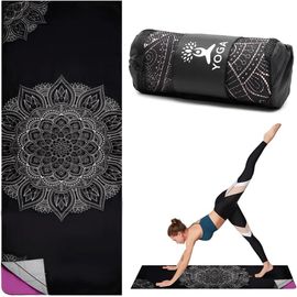 SLEP-Serviette de yoga antidérapante - 185 × 65 cm -