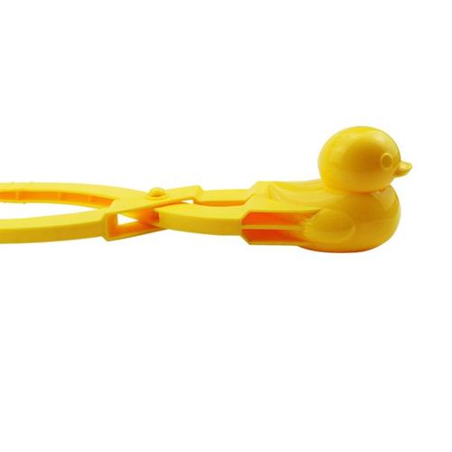 Moule À Neige En Forme De Canard Clip Enfants Moule À Neige En Plastique Moule À Sable Pour Bataille De Boules De Neige En Extérieur, 34*7cm, Jaune