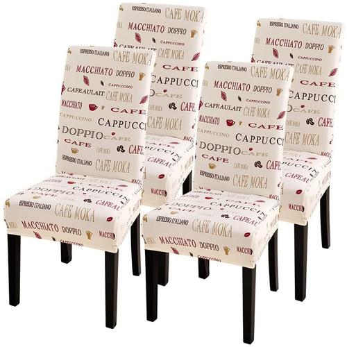 Lot De 4 Housses De Chaise Extensibles Universelle -De Chaise En Stretch Housse De Chaise Élastique Housse Moderne Décoration Housse De Chaise Pour Ajustement Universel