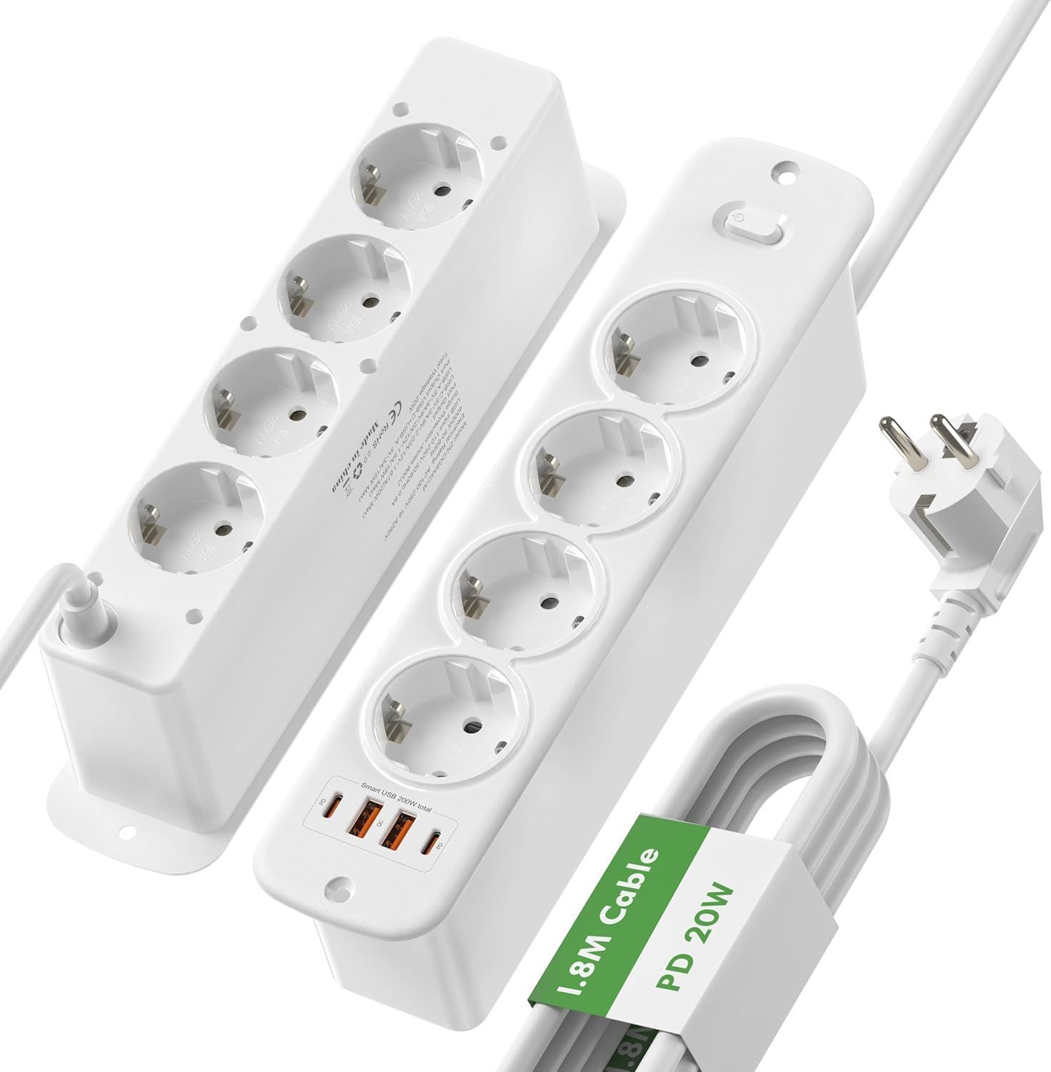 Prise Encastrable Plan De Travail Usb C Pd20W, Multiprise Encastrab...