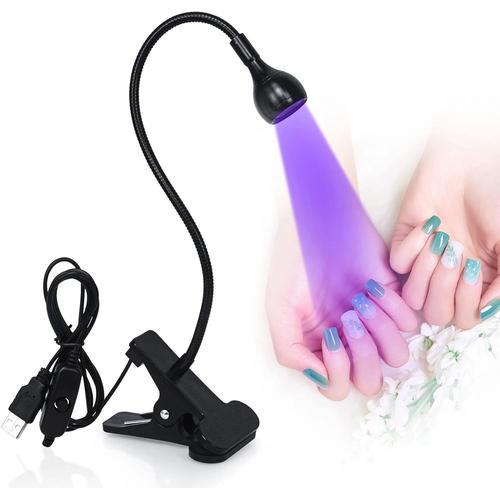 3w Lampe Uv Led Lamp De Polymérisation De Colle Uv Avec Tête Ajustable, Lampe De Colle Uv Ultraviolette Pour Convient Pour La Manucure Doigts Secs 