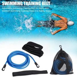 Ceinture/sangle d'entraînement à l'élastique de natation, attache de laisse  de sécurité de résistance, avec sac en filet, pour l'entraînement de  natation des enfants 