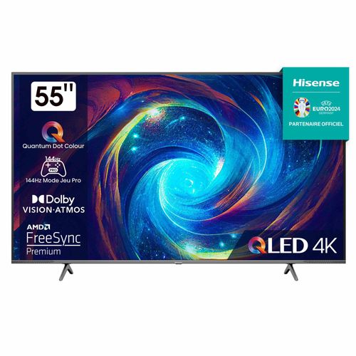Hisense 55E77KQ Pro 55" (139 cm) LED TV, UltraHD/4K, Argent