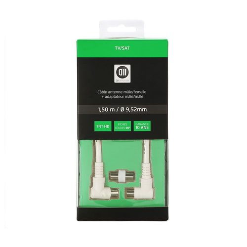 D2 Diffusion D2COAX150COUD2 câble coaxial 1,5 m 9.52 mm Blanc