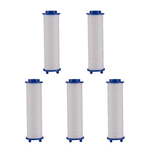 Lot de 5 filtres pour douchette | SAVEWATER POWER | VENTEO | Filtre remplaçable | Pour pommeau de douche | Système de filtration des particules | Economise et filtre l'eau | Régulateur de puissance grâce à l'interrupteur stop