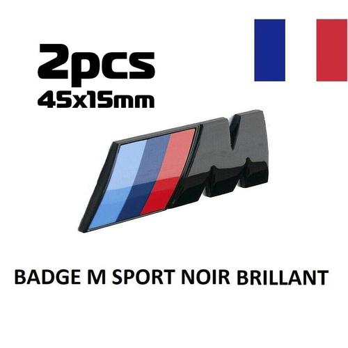 Badge Logo Bmw M Sport Noir Brillant 45mm Emblème Malle Série 1 2 3 4 5