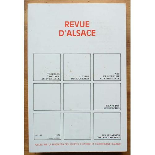 Revue D'alsace Numéro 105 - 1979