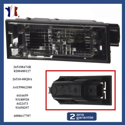 Eclairage Feu De Plaque D'immatriculation Pour Kadjar Kangoo 2 Koleos 2