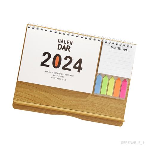 Calendrier de bureau 2024, grande chambre à coucher, ornements Modèle A