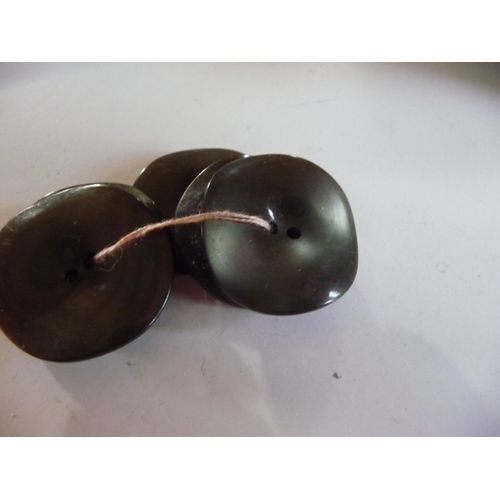Vert1 2 5 Boutons Nacrés Vague Carres Diam 25