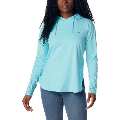  Sun Trek Hooded Pullover - Polaire En Laine Mrinos Femme Aquamarine Heather M - 