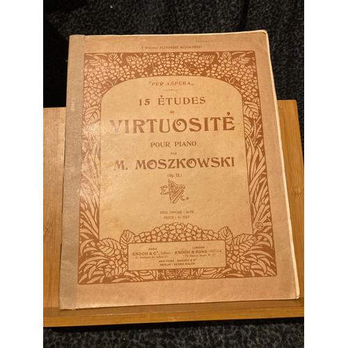 M. Moszkowski 15 Études De Virtuosité Opus 72 Partition Piano Éditions Enoch