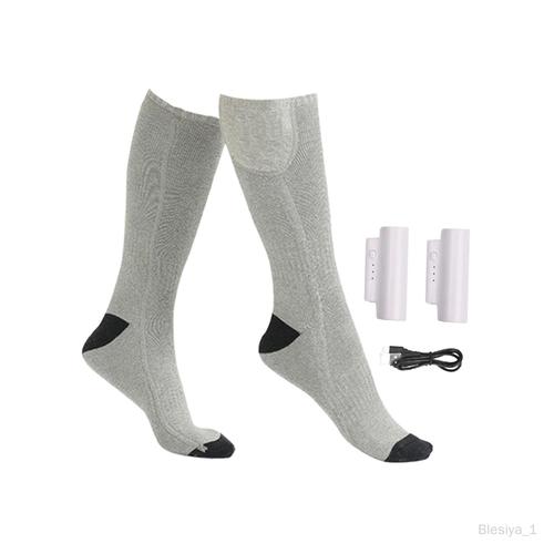 Chaussettes Chauffantes Longues, Chaussettes Chauffantes D'extérieur Pour Gris