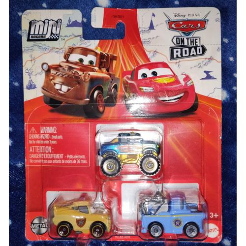 3 Voitures Mini Racers Cars Pixar Disney En Métal