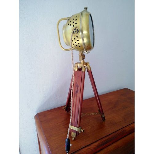 Lampe Ancienne En Laiton Phare Acétylène Auteroche Pièce Unique