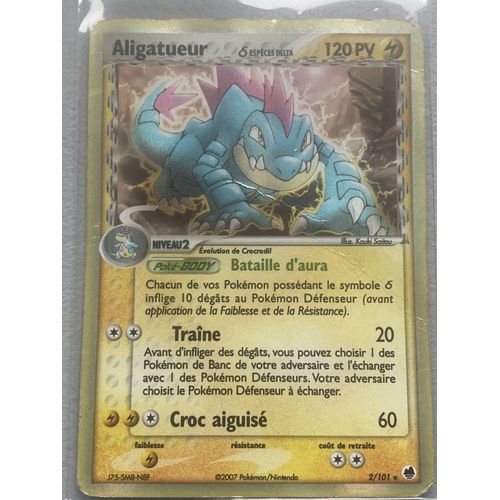 Aligatueur Espèce Delta 2/101 Rare Holographique