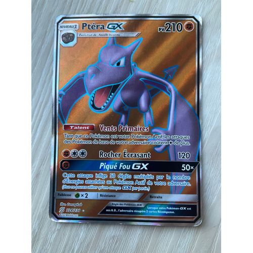 Carte Pokémon Ptéra Gx 224/236 Sl11 Soleil & Lune Harmonie Des Esprits