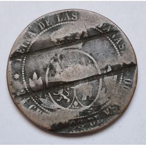 Pièce De Monnaie 2 1/2 Centimos De Escudo Isabelle Ii 1868 Espagne