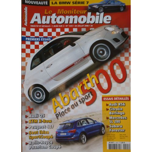 Le Moniteur Automobile N°1425 - Audi Rs6 - Citroën Berlingo 1.6 Hdi 75 & 90 - Mercedes Sl 280 - Subaru Forester 2.0 & 2.0a