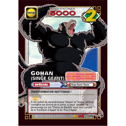Dragon Ball Z - Cartes - Gohan (Singe Géant) D-426 Série 5 Vf