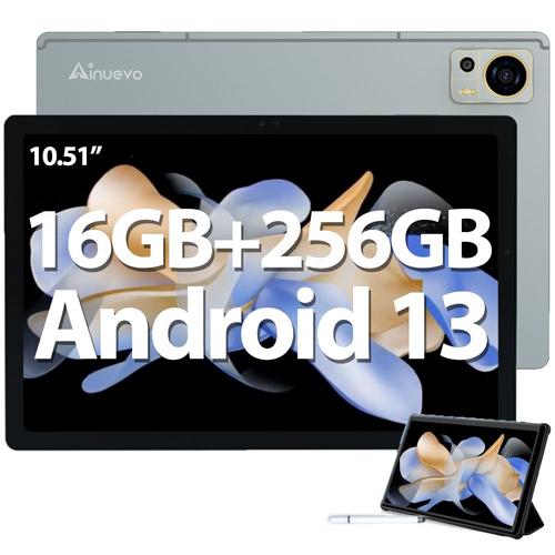 AINUEVO Tab S9 Android 13 Tablette 16Go RAM+256Go ROM (TF 1To) 8050mAh 10.51" Tablette Gaming Dual SIM 4G LTE/5G WiFi/ GPS - Gris