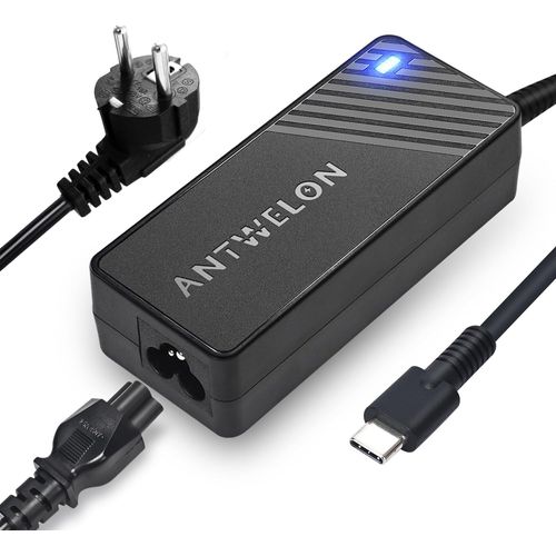 65W 45W USB C Chargeur Ordinateur Portable Type C pour Lenovo Thinkpad Yoga Chromebook HP Acer ASUS Samsung MacBook Pro Dell Latitude xps 13 Series 20V 3,25A Adaptateur