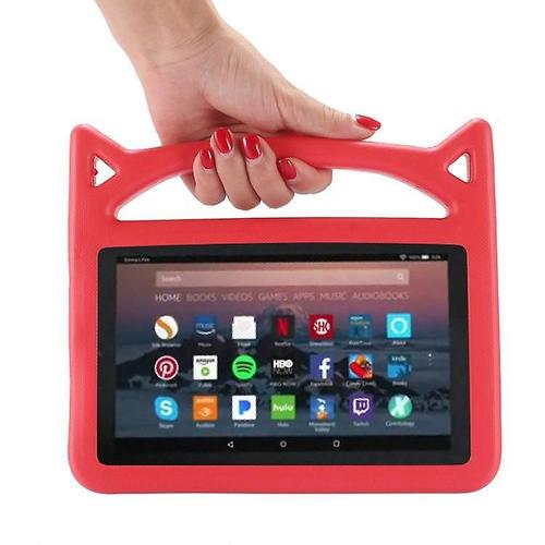 Pour Fire 7 2019 ¿¿Tui R¿¿Sistant Aux Chocs Poign¿¿E Convertible Support Enfants ¿¿Tui Pour Kindle 7 Pouces Tablette D'affichage Fire 7 Rouge