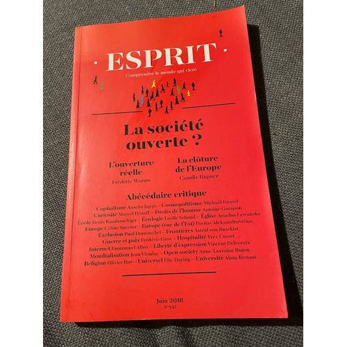 Esprit N° 445, Juin 2018 - La Société Ouverte ?