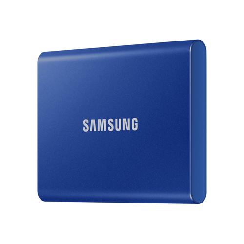 Samsung T7 MU-PC1T0H - SSD - chiffré - 1 To - externe (portable) - USB 3.2 Gen 2 (USB-C connecteur) - AES 256 bits - bleu indigo