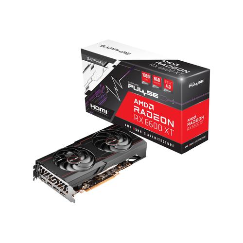 Sapphire Pulse Radeon RX 6600 XT - Carte graphique - Radeon RX 6600 XT - 8 Go GDDR6 - PCIe 4.0 x16 - HDMI, 3 x DisplayPort