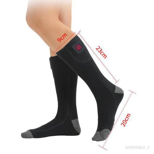 Chaussettes Chauffantes Pour Cyclisme, Chaussettes Chauffantes Thermiques Noir