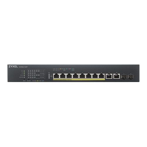 Zyxel XS1930-12HP - Commutateur - intelligent - 8 x 100/1000/2.5G/5G/10GBase-T (PoE++) + 2 x 100/1000/2.5G/5G/10GBase-T + 2 x 10 Gigabit SFP+ - Montable sur rack - PoE++ (375 W)