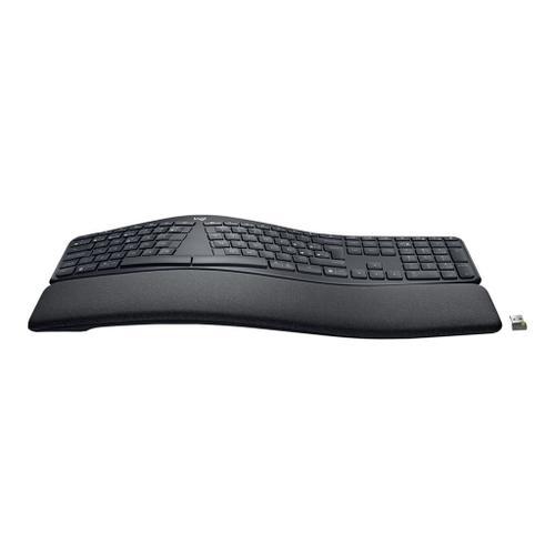 Logitech ERGO K860 Split Keyboard for Business - Clavier - sans fil - Bluetooth LE - QWERTY - Espagnol - Europe - graphite