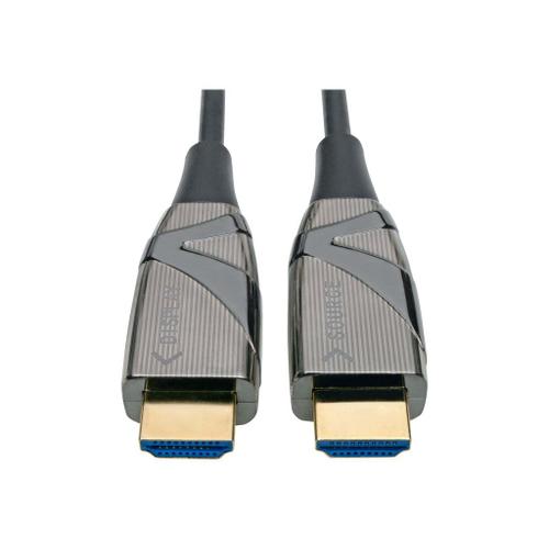 Eaton Tripp Lite Series 4K HDMI Fiber Active Optical Cable (AOC) - 4K 60 Hz, HDR, 4:4:4 (M/M), 100 m (328 ft.) - Câble HDMI - HDMI mâle pour HDMI mâle - 100 m - cuivre hybride/fibre optique -...