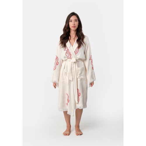 Nuvola Luxe Robe - Seahorse Red Wooden Stamp