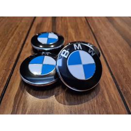 4x Cache Moyeu Jante Centre De Roue enjoliveur BMW 68mm bleue et