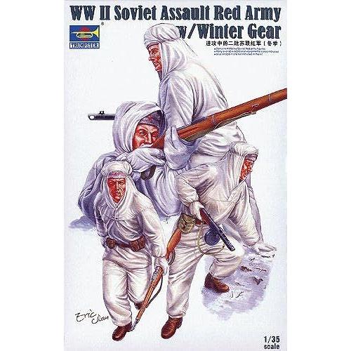Trumpeter Wwii Soviet Assault Red Army In Winter Gear Figure Set (4-Piece) (135 Scale)
