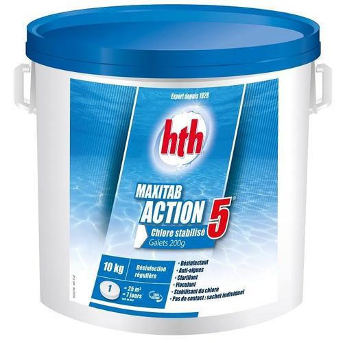 HTH Maxitab Action 5 - Galets de Chlore stabilisé 10kg