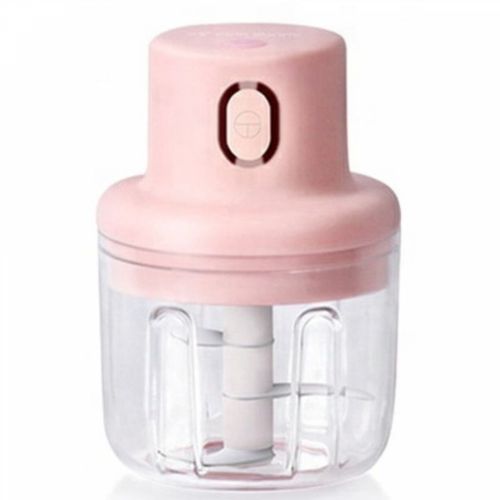 Hachoir ?lectrique portable sans fil 250ml Rose Herzberg HG03176-PNK