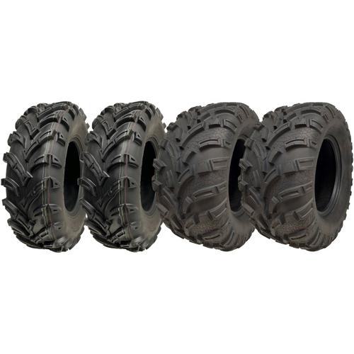 25x8.00-12 & 25x11.00-12 ATV Quad Tyres 6ply E-Marked Road Legal (Set of 4)