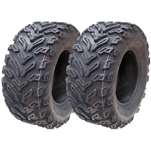 25x10.00-12 Quad ATV Tyres 6ply Wanda P3103 E-Marked Road Legal Tires (Set of 2)