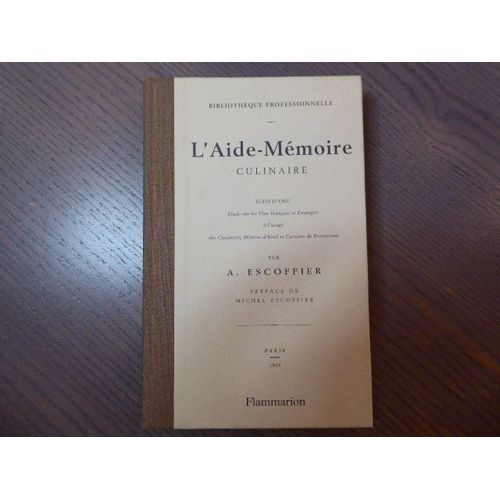 L'aide-Mémoire Culinaire.