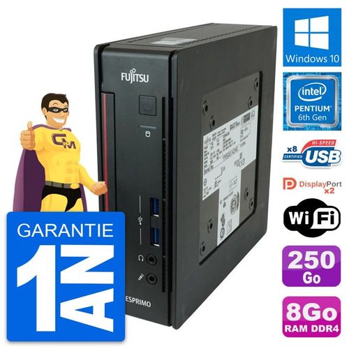 Mini PC Fujitsu Esprimo Q956 Intel G4400T RAM 8Go Disque 250Go Windows 10 Wifi
